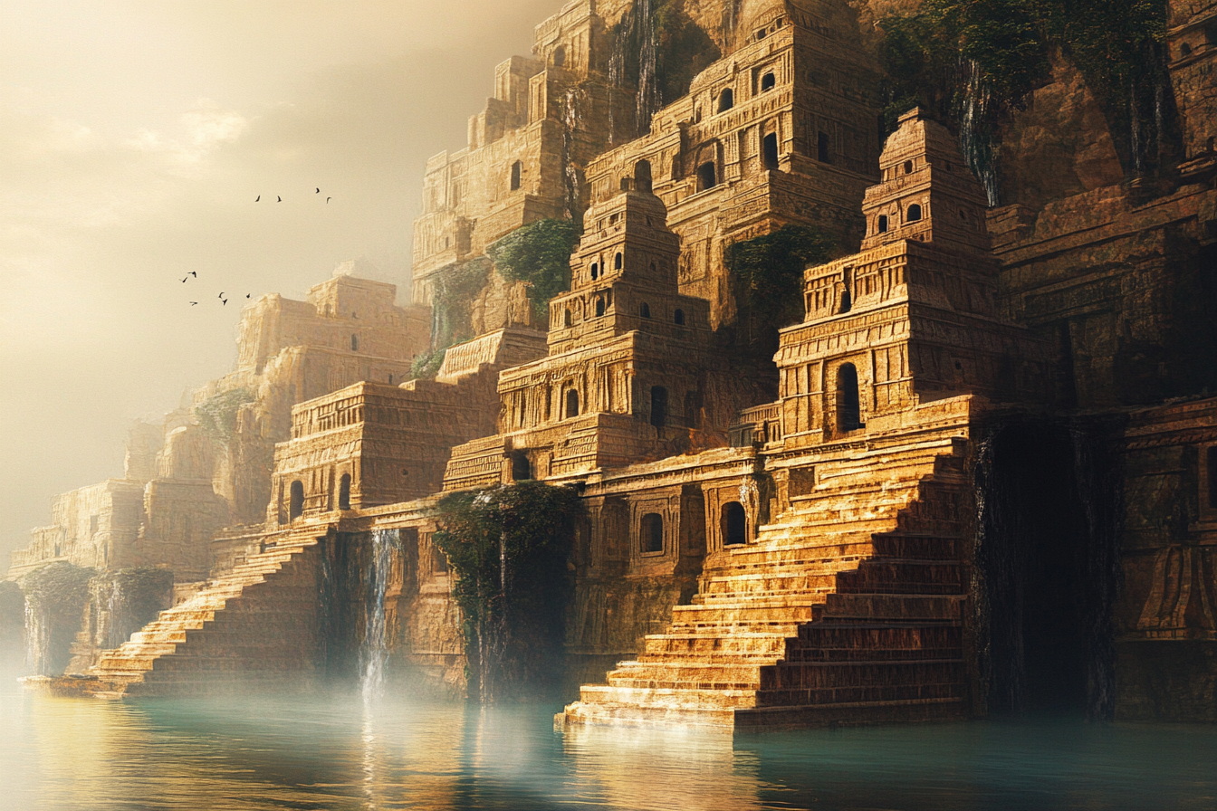 Lower Apiaxtlan abuts Thousand Tears Lake, and is a mingling of many cultures that live on the largest body of water in Grand Convergence. This displays one of the more Apiax style areas, built to house some of the many people who wish to live by the water.