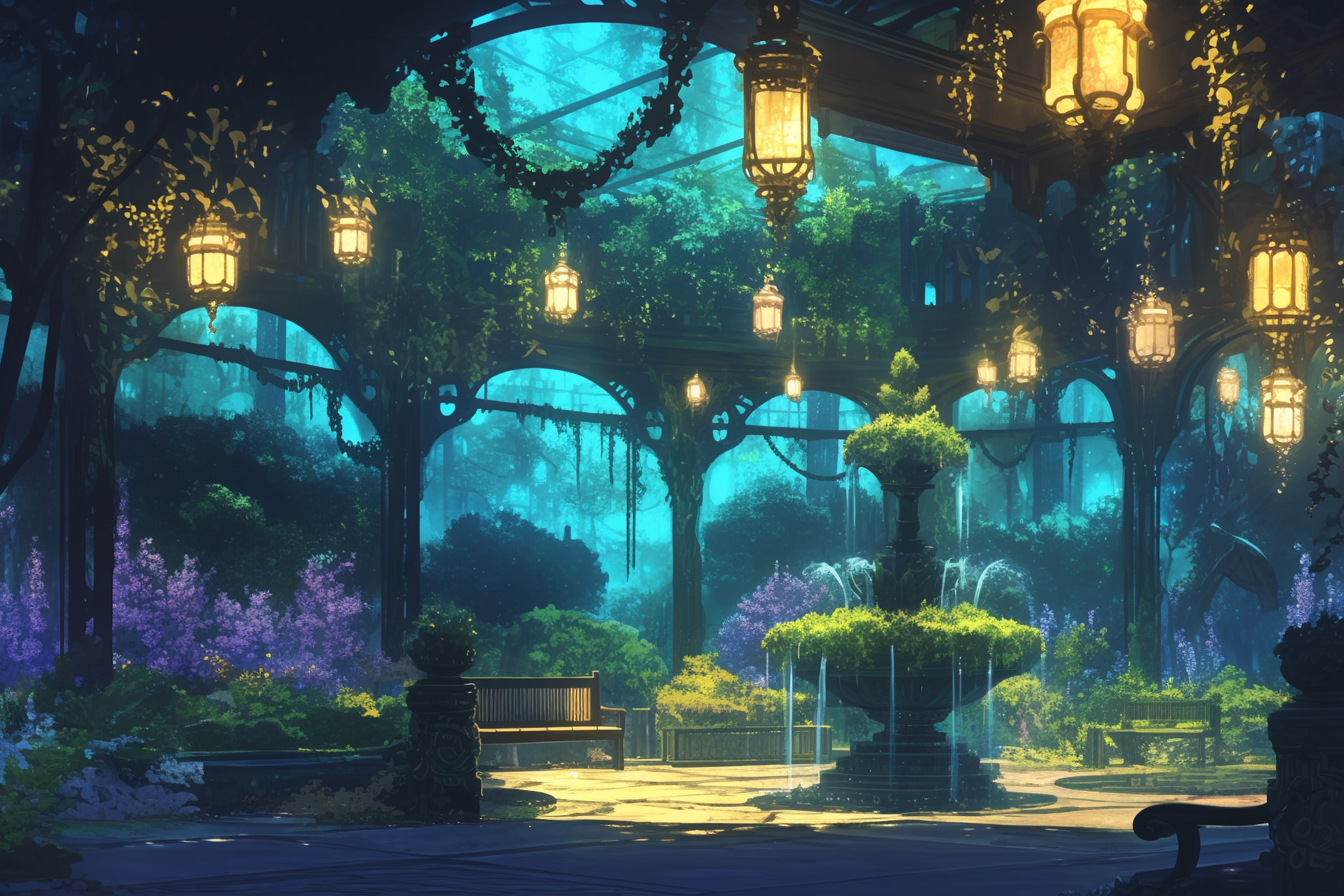 A relaxing park off on the Road of Recovery. There are places like this throughout Everendel, promoting peace and recovery.