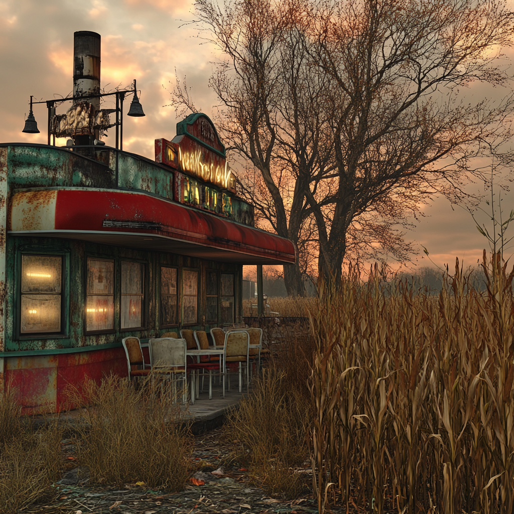 There was an attempt to make a lovely place to rest and relax here. To find other people. To get a bite to eat. It's gone now.